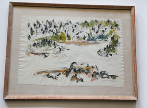 Eliot Elisofon Framed Water Color Landscape 1957