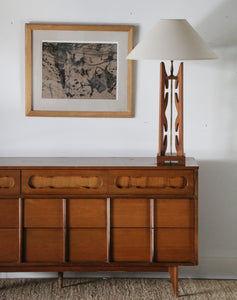 Pair of Teak Mid Century Modern Lamps