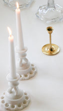 Load image into Gallery viewer, Milk Glass Candle Stick Holders
