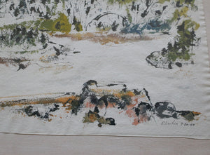 Eliot Elisofon Framed Water Color Landscape 1957