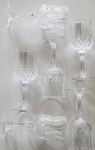 Set of Six Crystal Wine Glasses