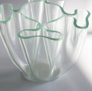 Mid Century Modern Style Lucite Vintage Acrylic Napkin Vase Bowl