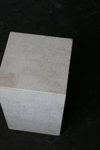 Travertine Side Table