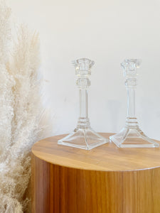 Crystal Candle Stick Pair