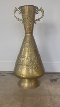 Load and play video in Gallery viewer, Large Brass Floor Vase
