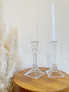 Crystal Candle Stick Pair