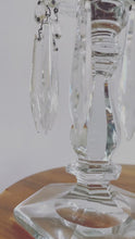 Load and play video in Gallery viewer, Pair of Heisey Crystal  Candlesticks
