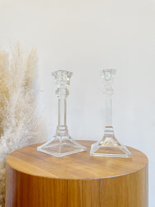 Crystal Candle Stick Pair