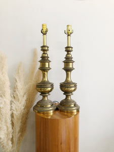 Pair of Brass Table Lamps