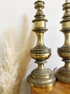 Pair of Brass Table Lamps