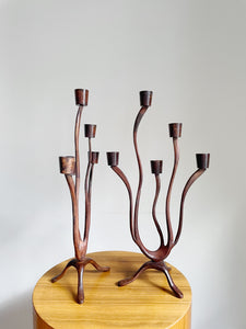 Mid Century Modern Brutalist Candlestick Holders