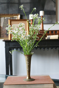 Etched Brass Vase