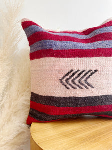 Wool Kilim Rug Pillow 16in x16in