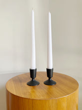 Load image into Gallery viewer, Mid Century Modern Metal Lenox Candlestick Holders
