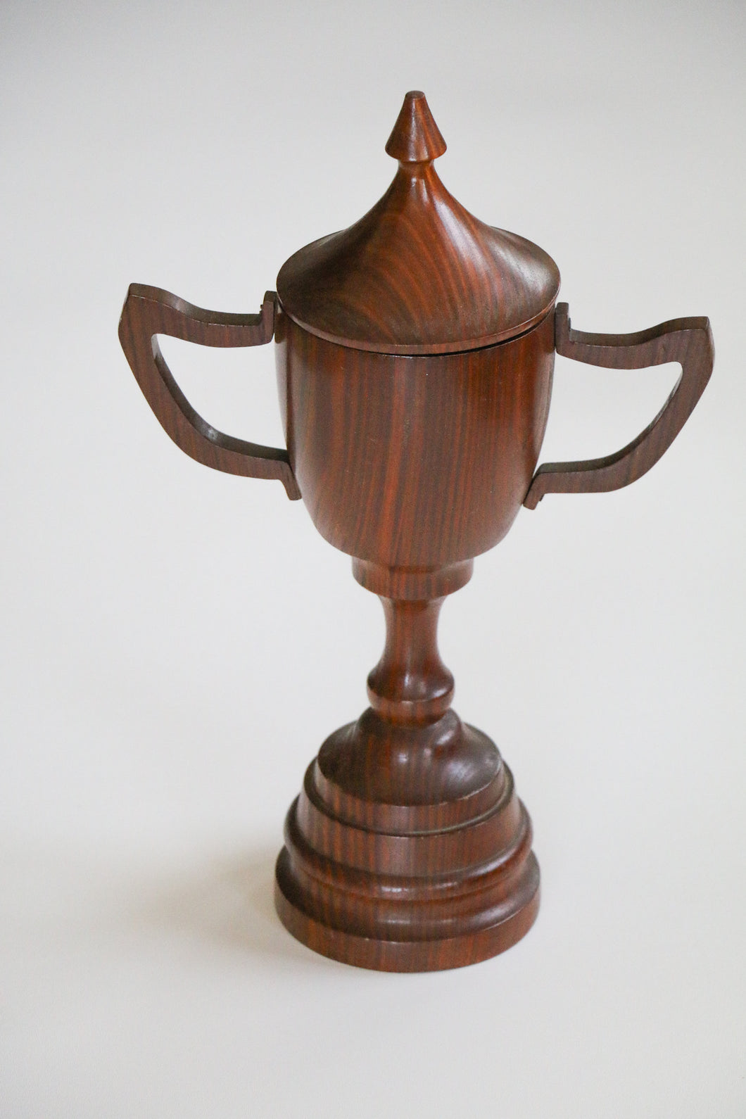 Turned Wood Lidded Urn/ Vase / Planter