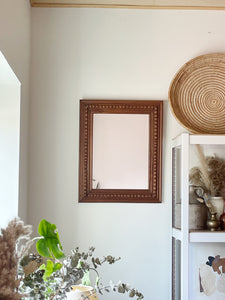 Vintage Wooden Wall Mirror