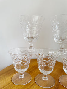 Set of 5 Crystal Glasses