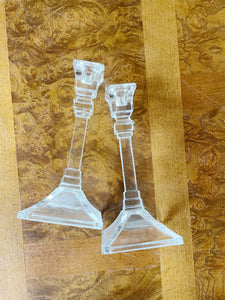 Crystal Candle Stick Pair