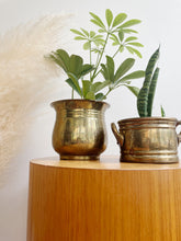 Load image into Gallery viewer, Set of Two Brass Planters
