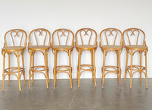 Load image into Gallery viewer, Thonet 1950s Rattan Bar Stools witch Cane Seats
