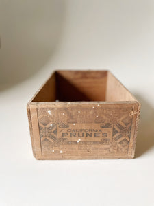 Wooden California Prune Crate