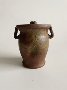 Two -Handled Handmade Pinched jar /vase