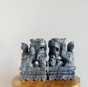 Marble Foo Dog Bookends