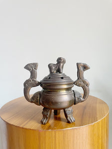 Brass Foo Dog Incense Burner