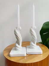 Load image into Gallery viewer, Iridescent Ceramic  Swirl Candle Sticks
