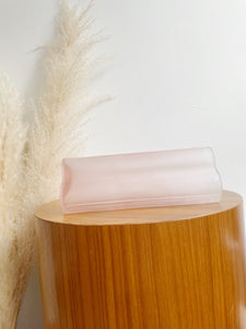 Frosted Pink Glass Vase