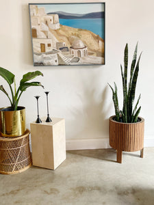 Handmade Mid Century Modern Slatted Planter