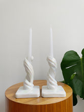 Load image into Gallery viewer, Iridescent Ceramic  Swirl Candle Sticks
