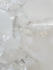 Set of 5 Crystal Glasses