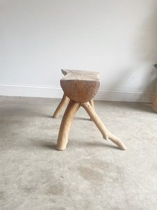 Free Form Slab Top Primitive  Stool