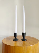 Load image into Gallery viewer, Mid Century Modern Metal Lenox Candlestick Holders
