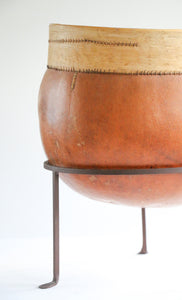 Antique Gourd Calabash Basket with Stand   // Plant Stand