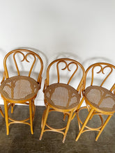 Load image into Gallery viewer, Thonet 1950s Rattan Bar Stools witch Cane Seats
