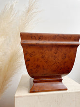 Load image into Gallery viewer, Faux Burled Wood Footed Planter
