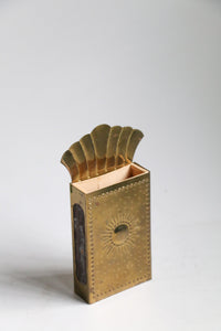 Brass Match Box Holder Made In Sweden