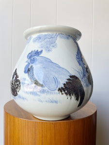 Ceramic Rooster Motif Vase