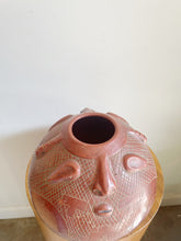 Load image into Gallery viewer, Vintage Marajoara Terra Cotta Amazon Brazil Red Clay Face Pottery Pot Vase 
