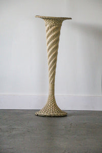 Antique Handmade Woven Floor Vase