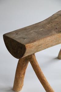 Free Form Slab Top Primitive  Stool