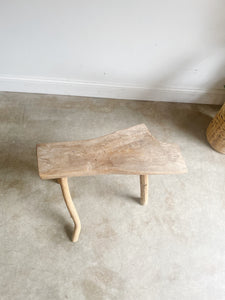 Free Form Slab Top Primitive  Stool