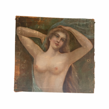 Load image into Gallery viewer, Antique Nude Portrait on Canvas
