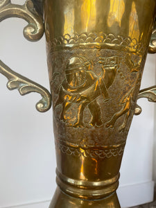 Large Brass Floor Vase