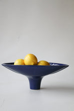 Load image into Gallery viewer, Navy MCI Japan Ceramic Florist Vase/ Footed Bowl
