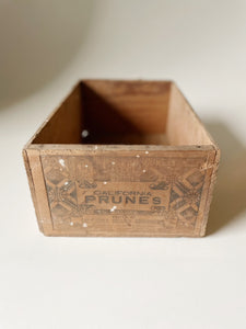 Wooden California Prune Crate