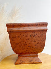 Load image into Gallery viewer, Faux Burled Wood Footed Planter
