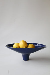 Navy MCI Japan Ceramic Florist Vase/ Footed Bowl